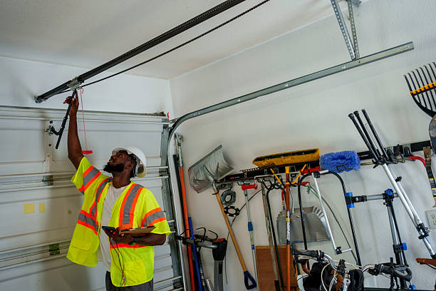 Professional Garage Door Panel Replacement technician working in Anderson, CA